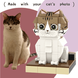Customisable Cat Brick Figure（Upload Photo at Checkout））