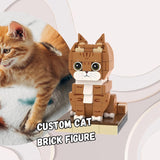Customisable Cat Brick Figure（Upload Photo at Checkout））